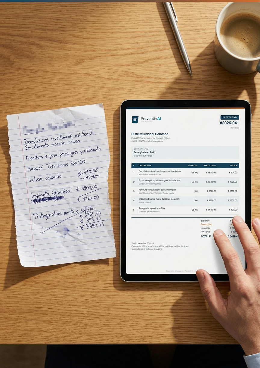 Il tuo preventivo sembra fatto da un professionista?